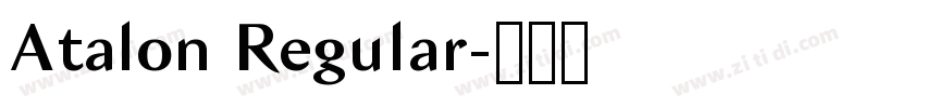 Atalon Regular字体转换
